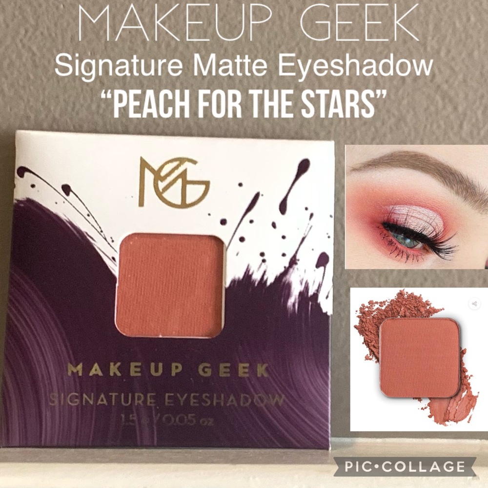 NWT Full Size! MAKEUP GEEK Square, Matte Eyeshadow “PEACH FOR THE STARS”